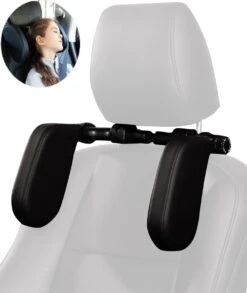 HBRK – Hoofdsteun Auto – Nekkussen – Hoofdkussen Kinderen & Volwassenen – Neksteun – Autokussen – Reiskussen Veiligheid – Verstelbaar – Zwart