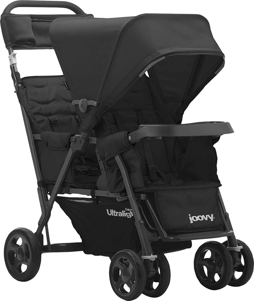 Joovy Caboose Too Ultralight Dubbele Buggy - Zwart - Duo Buggy - Lichtgewicht 1 Joovy Caboose Too Ultralight Dubbele Buggy - Zwart - Duo Buggy - Lichtgewicht