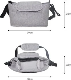 Wandelwagen Tas | Luiertas | Organizer | 30 X 17 CM | Bevestig Aan Kinderwagen | Mama | Baby | -Lionelo Winkel 1067x1200 3