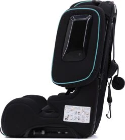 Hamilton By Yoop Cabrio Premium Opvouwbare Autostoel – Veilig, Comfortabel En Lichtgewicht Autozitje – Groep I, II, III Autostoeltje Voor 9 Maanden Tot 12 Jaar – Neon Blauw – ISOFIX Kliksysteem - 1e Opvouwbare Autostoel Ter Wereld - Zwart/Neon Blauw -Lionelo Winkel 1075x1200 1