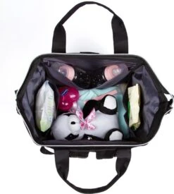 Pochon Baby - Luiertas Zwart - Thermosvakken - Kinderwagen Vriendelijk - Grote Capaciteit - 27,7 Liter -Lionelo Winkel 1079x1200