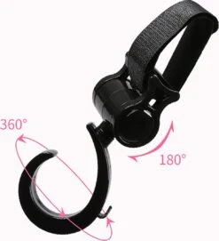 Kinderwagen Tassenhaak 2 Stuks - Boodschappenhaken - Tassenhanger - Babywagen Tassenhaak - Strollerhook - Buggy Haak - Bags Holder - Tassenclips - Rugzak Hanger - Verplaatsbare Hanger - Rolstoelhaak - Auto Hoofdsteun Haak -Lionelo Winkel 1093x1200 5