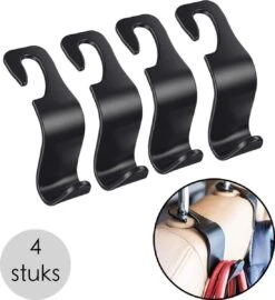 Merkloos Auto Kapstok - Opberghaak - Tashouder - Zwart - 4 Stuks -Lionelo Winkel 1098x1200 3