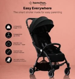 Hamilton By Yoop S1 Plus Buggy – Nieuw En Hoger 2023 Model – Premium Budget Stroller Met One Hand Folding Technologie – Zwart/Antraciet – Lichte, Verstelbare En Wendbare Kinderwagen Met Vele Gemakken -Lionelo Winkel 1139x1200 21