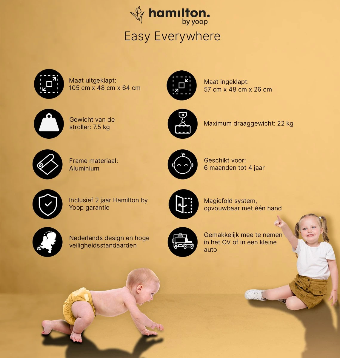 Hamilton By Yoop X1 Plus Buggy – Nieuw, Hoger, Uitgebreider 2023 Model – Premium Stroller Met One Hand Folding Technologie – Kaki – Lichte, Verstelbare En Wendbare Kinderwagen Met Vele Gemakken 5 Hamilton By Yoop X1 Plus Buggy – Nieuw, Hoger, Uitgebreider 2023 Model – Premium Stroller Met One Hand Folding Technologie – Kaki – Lichte, Verstelbare En Wendbare Kinderwagen Met Vele Gemakken - Afbeelding 5