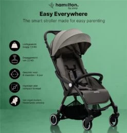 Hamilton By Yoop X1 Plus Buggy – Nieuw, Hoger, Uitgebreider 2023 Model – Premium Stroller Met One Hand Folding Technologie – Grijs – Lichte, Verstelbare En Wendbare Kinderwagen Met Vele Gemakken -Lionelo Winkel 1140x1200 6