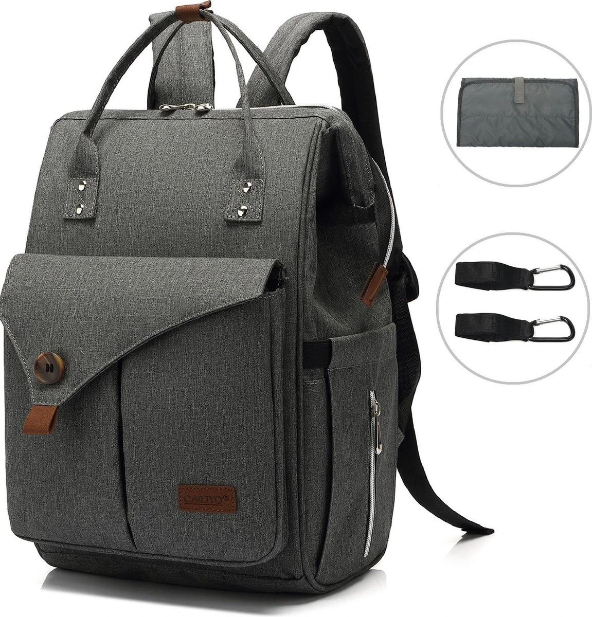 Luiertas (rugzak) Zwart 2 Luiertas (rugzak) Zwart - Afbeelding 2