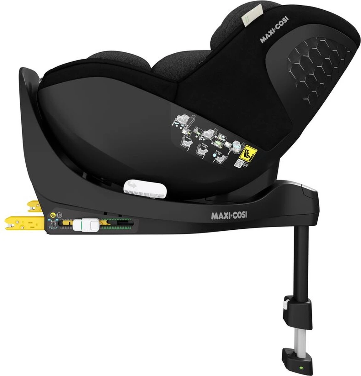 Maxi-Cosi Mica Pro Eco I-Size Autostoeltje - 360° Draaibaar - Gerecyclede Stoffen - Authentic Black - Vanaf De Geboorte Tot Ca. 4 Jaar 11 Maxi-Cosi Mica Pro Eco I-Size Autostoeltje - 360° Draaibaar - Gerecyclede Stoffen - Authentic Black - Vanaf De Geboorte Tot Ca. 4 Jaar - Afbeelding 11