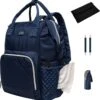 NanaBeebi Luiertas Rugzak Met Verschoonmatje - Blauw - Inclusief Flessenwarmhouder - Kinderwagenhaken En Isoleervak