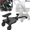 Merkloos Meerijdplankje Universeel Buggy/Kinderwagen - Kinderwagen Accessoire Met Afneembaar Zitje Van Hoogwaardige Kwaliteit - Verstelbaar Meerijdplankje