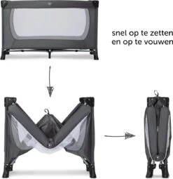 Hauck Dream N Play Plus Campingbedje Set - Met Matras En Muggennet - Grijs -Lionelo Winkel 1161x1200 4