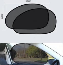 Zonnescherm Auto Baby - Zonwering Auto Met Zuignappen - Zonnescherm Auto Zwart - Auto Accessoires - Auto Accessories - 65x38 Centimeter - 2 Stuks - Cadeautje -Lionelo Winkel 1162x1200 5