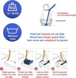YourGoods Zitverhoger Auto - Stoelverhoger - Wasbare Hoes - Zwart -Lionelo Winkel 1166x1200 1