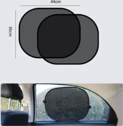 Zonnescherm Auto Baby - Zonwering Auto Met Zuignappen - Zonnescherm Auto Zijruit Zwart - Auto Accessoires - Auto Accessories - 44x36 Centimeter - 2 Stuks - Cadeautje -Lionelo Winkel 1170x1200 8