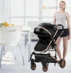 Merkloos Lioretti® Luxe Baby Buggy 3 In 1 | Baby Wagen | Kinderwagen Met Stoel En Wieg | Inklapbaar | Hoge Kwaliteit | Combi | Zwart -Lionelo Winkel 1173x1200 5