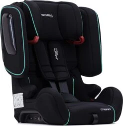 Hamilton By Yoop Cabrio Premium Opvouwbare Autostoel – Veilig, Comfortabel En Lichtgewicht Autozitje – Groep I, II, III Autostoeltje Voor 9 Maanden Tot 12 Jaar – Neon Blauw – ISOFIX Kliksysteem - 1e Opvouwbare Autostoel Ter Wereld - Zwart/Neon Blauw -Lionelo Winkel 1174x1200 1