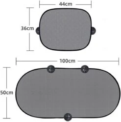 Zonnescherm Auto - Zonwering - Zijruit - Achterruit - UV Protectie - Set Van 3 - Rheme -Lionelo Winkel 1186x1200