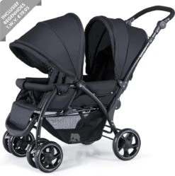 Deryan Luxe Elena Dubbele Buggy- Duo Buggy – Tandem Buggy – Compact En Lichtgewicht