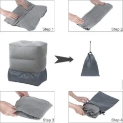 Merkloos Vliegtuigbedje - Voetkussen Opblaasbaar - Voetensteun - Voetenbankje - 3 Hoogte Standen - Reiskussen -Lionelo Winkel 1196x1200 1