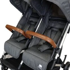 Deryan Luxe Rolo X2 Dubbele Buggy - Duo Buggy - Grijs -Lionelo Winkel 1196x1200