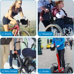 BOTC 2 In 1 Bekerhouders & Telefoonhouder - Cup Organizer Voor Kinderwagen, Fiets, Rolstoel, Walker - Zwart -Lionelo Winkel 1198x1200 10