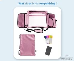 ‘’MOVENDO’’ Reistafel Voor Auto Kinderen – Autotafel – Speeltafel Auto – Travel Tray – Tekentafel – Opvouwbaar Met Tablethouder - Roze -Lionelo Winkel 1200x1000 14