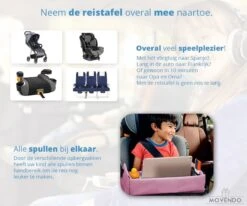 ‘’MOVENDO’’ Reistafel Voor Auto Kinderen – Autotafel – Speeltafel Auto – Travel Tray – Tekentafel – Opvouwbaar Met Tablethouder - Roze -Lionelo Winkel 1200x1000 16