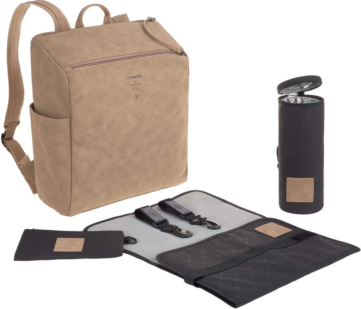 Lässig Luiertas Rugzak TEN - Camel 2 Lässig Luiertas Rugzak TEN - Camel - Afbeelding 2