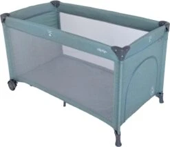 Prénatal Luxe Campingbedje Met Bodemmatras - Inclusief Draagtas - Inklapbaar Baby Campingbed - Met Wieltjes En Kruipluik - 120 X 60 Cm - Groen Melange / Nijntje -Lionelo Winkel 1200x1036 2