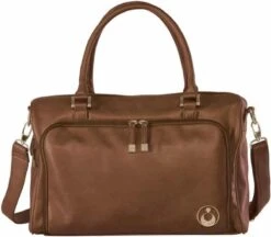 Grote Luiertas Double Zip Satchel Chestnut Redwood - Kunstleer - 42 Cm Breed -Lionelo Winkel 1200x1049 4