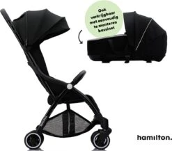 Hamilton By Yoop X1 Plus Buggy – Nieuw, Hoger, Uitgebreider 2023 Model – Premium Stroller Met One Hand Folding Technologie – Zwart – Lichte, Verstelbare En Wendbare Kinderwagen Met Vele Gemakken -Lionelo Winkel 1200x1053