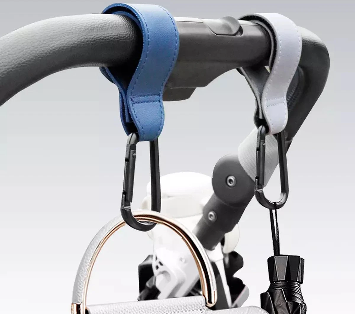 Jinius ® - Boodschappen Haak - Kinderwagen Tassenhaakjes - Haakjes Voor Tassen - Buggy Haakjes - Zwart - Set Van 2 2 Jinius ® - Boodschappen Haak - Kinderwagen Tassenhaakjes - Haakjes Voor Tassen - Buggy Haakjes - Zwart - Set Van 2 - Afbeelding 2