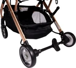 Ding Vivo Wandelwagen - Zwart/Rose - Inklapbare Buggy - Inclusief Boodschappenmandje En Zonnekap -Lionelo Winkel 1200x1080
