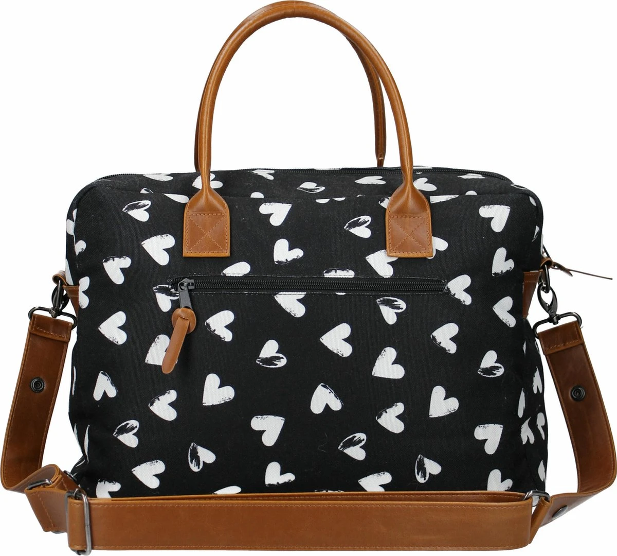 Kidzroom Black And White Luiertas - Zwart - Ophanglussen Kinderwagen - Verschoonmatje - Verstelbare Schouderband 10 Kidzroom Black And White Luiertas - Zwart - Ophanglussen Kinderwagen - Verschoonmatje - Verstelbare Schouderband - Afbeelding 10