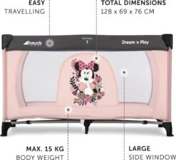 Hauck Dream'n Play Campingbedje - Minnie Sweetheart -Lionelo Winkel 1200x1093 6