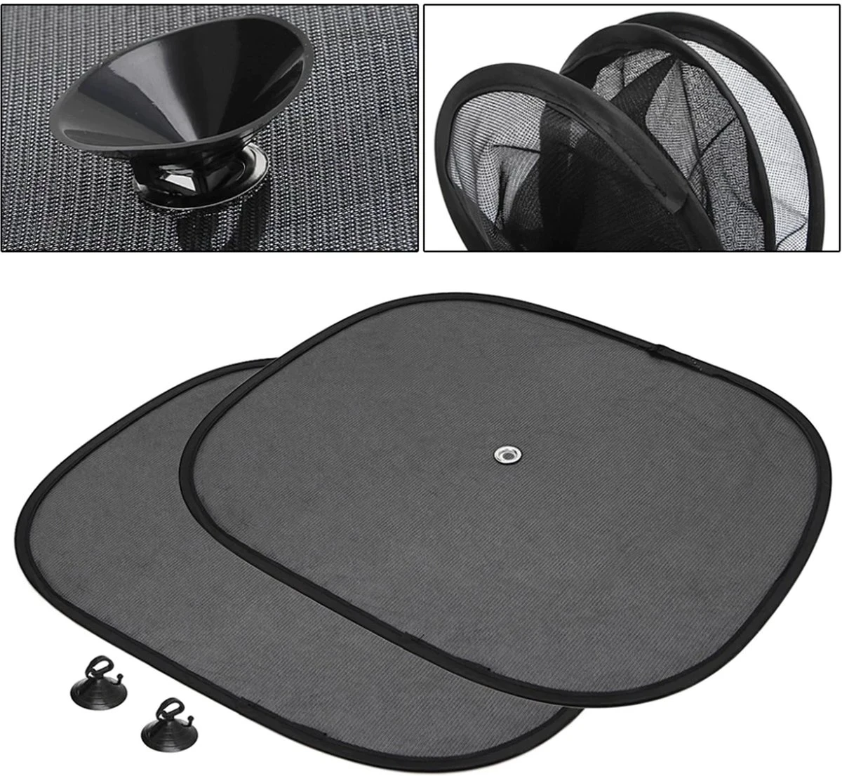 Zonnescherm Auto - Zonwering - Zijruit - UV Protectie - 2 Stuks Met Rheme Liniaal 2 Zonnescherm Auto - Zonwering - Zijruit - UV Protectie - 2 Stuks Met Rheme Liniaal - Afbeelding 2