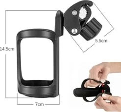 Merkloos Bekerhouder Kinderwagen -360 Graden Draaibaar - Flessenhouder - Fiets - Buggy - Step - Flessen En Beker Houder -Lionelo Winkel 1200x1119 3