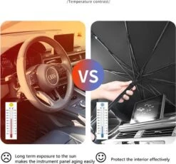 TDR - Zonnescherm / Autoparaplu - Binnenkant Voorruit Auto - Opvouwbaar - Hitte En UV Bescherming - 122 X 65 Cm -Lionelo Winkel 1200x1120 3