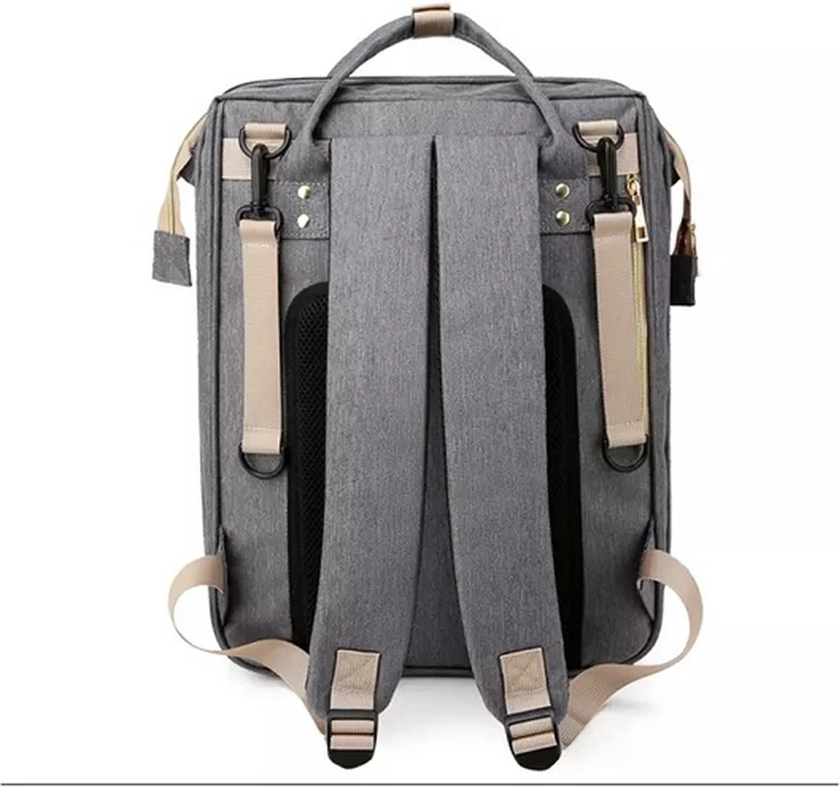 Luier- En Verzorgingstas - Luiertassen - Baby Rug Tas Met Isoleervak - Incl Flessen Verwarmer - Luiertas - Unisex/Jongens/Meisjes - Grijs - Luier Tas - Verzorgingstas Baby - Uitschuifbaar Verschoon/ Slaap Bedje - Incl Matrasje Baby - USB Poort 6 Luier- En Verzorgingstas - Luiertassen - Baby Rug Tas Met Isoleervak - Incl Flessen Verwarmer - Luiertas - Unisex/Jongens/Meisjes - Grijs - Luier Tas - Verzorgingstas Baby - Uitschuifbaar Verschoon/ Slaap Bedje - Incl Matrasje Baby - USB Poort - Afbeelding 6