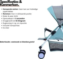 Child Supplies Buggy - Inklapbare Buggy - Baby Stroller - 3 In 1 - Kinderwagen - Roze -Lionelo Winkel 1200x1127 7