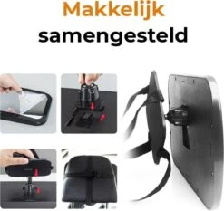 Deryan Luxe XL Autospiegel Baby Verstelbaar - Kinderspiegel Auto - Achterbank Spiegel Baby -Lionelo Winkel 1200x1133