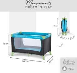 Hauck Dream N Play Campingbedje - Waterblue -Lionelo Winkel 1200x1139 10