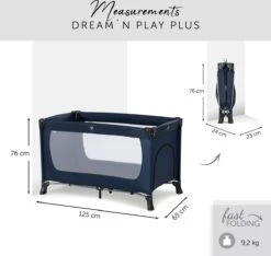Hauck Dream N Play Plus Campingbedje - Navy -Lionelo Winkel 1200x1139 9