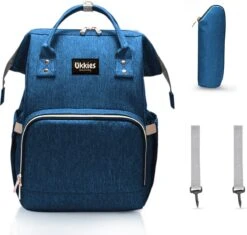 Luiertas Rugzak - Gratis Flessenwarmer En Gratis Kinderwagen Haken - Eindeloos Opbergruimte - Ruime Luiertas - Draaggemak - Donker Blauw -Lionelo Winkel 1200x1141 1