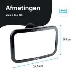 Autospiegel Baby 360° Verstelbaar Voor Hoofdsteun Autostoel -Achteruitkijkspiegel XL- Achterbankspiegel Kinderen -Baby Veiligheid Accessoires - Zwart -Lionelo Winkel 1200x1142 5