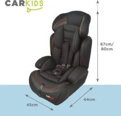 Carkids Verstelbaar Kinderautostoeltje Zwart En Rood | Kinderautostoel Groep 1-2-3 | Kinderen Van 9 Maanden-12 Jaar | 9-36 Kg -Lionelo Winkel 1200x1150 10