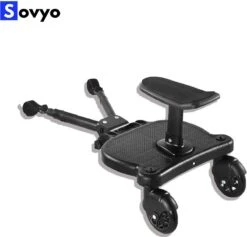 Merkloos Meerijdplankje Universeel Buggy/Kinderwagen - Kinderwagen Accessoire Met Afneembaar Zitje Van Hoogwaardige Kwaliteit - Verstelbaar Meerijdplankje -Lionelo Winkel 1200x1151 3