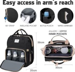 Merkloos Luiertas Rugzak - Luiertassen Met Babybed - Grote Luiertas Met Wieg - Luiertas Verzorgingstas Met Babybedje - Verzorgingsrugzak - Zwart 9 Merkloos Luiertas Rugzak - Luiertassen Met Babybed - Grote Luiertas Met Wieg - Luiertas Verzorgingstas Met Babybedje - Verzorgingsrugzak - Zwart -Lionelo Winkel 1200x1155 3