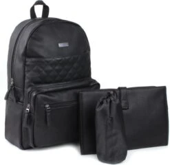 Kidzroom Popular Luiertas Rugzak - Zwart‎‎ - Verschoonmatje - Flessenhouder -Lionelo Winkel 1200x1164 1