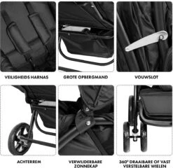 Deryan Luxe Elena Dubbele Buggy- Duo Buggy – Tandem Buggy – Compact En Lichtgewicht -Lionelo Winkel 1200x1168
